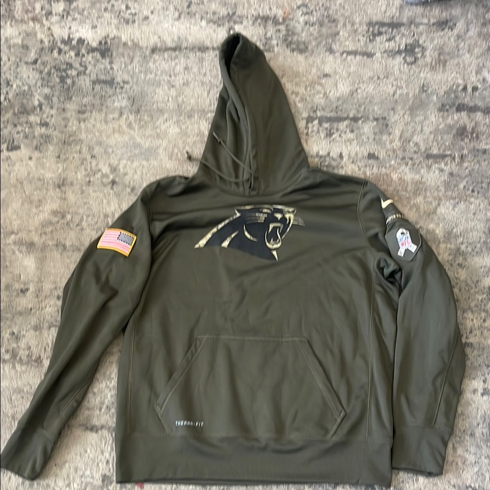 Olive Green Hoodie with Panther Logo